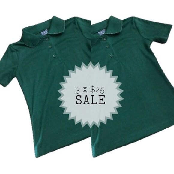 3 X $25 2 POLOS SCHOOL UNIFORM  CAMBRIDGE CLASSICS L 10/12 - Picture 1 of 6